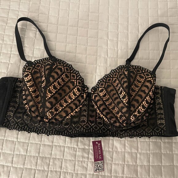 ADORE ME Nymphadora Contour Lace Bra in Black, Size 38B - Picture 4 of 6